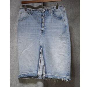 Hudson Jeans Sloane High-Rise Button Front Denim Skirt Size 29